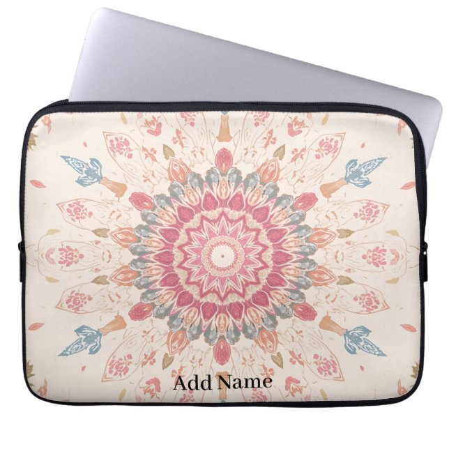アラビアカスタム語自然マンダラ電話ケース – 追加 ラップトップスリーブ (正面)