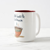 アラビアコーヒーソング – サミラタウフィックالقهوة العربية ツートーンマグカップ (正面右)