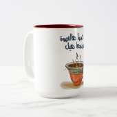 アラビアコーヒーソング – サミラタウフィックالقهوة العربية ツートーンマグカップ (正面左)