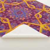 アラビアスタイル、水色イスラムのシームレスなパターン シェルパブランケット (3/4)