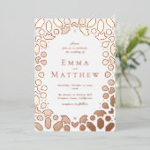 アラビアタ地中海のイル結婚ズ 箔招待状 (立ち正面)