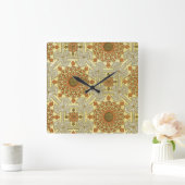 アラビアデザイン#4アットエムポリオ・モファ スクエア壁時計 (ホーム)