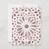 アラビアブラウン幾何タイルの食事の選択 出欠カード (裏面)