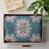 アラビアボホ幾何エレガントモロッコレトロティール（緑がかった色） 薄葉紙 (ギフト)