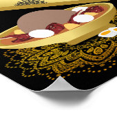 アラビアリ伝統的ビアの食事のウォールアート、バゼーン ポスター (角)