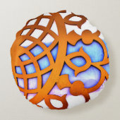 アラビアンゲートデザイン ラウンドクッション (裏面)