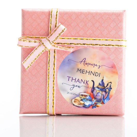 アラビアントルコ茶パーティーメンディ感謝していヘナユー ラウンドシール