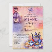 アラビアントルコ茶パーティーメンディ・ヘナパーティー 招待状 (正面)