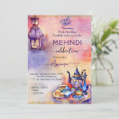 アラビアントルコ茶パーティーメンディ・ヘナパーティー 招待状 (スタンド正面)