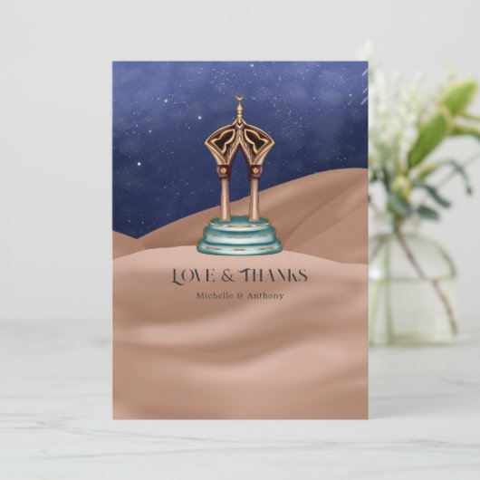 アラビアンナイツをテーマにしたパーティー サンキューカード (スタンド正面)