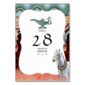 アラビアンナイツをテーマにしたパーティー テーブルナンバー (裏面)