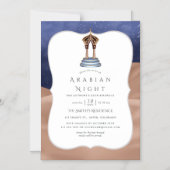 アラビアンナイツをテーマにしたパーティー マグネット招待状 (正面)
