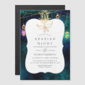 アラビアンナイツをテーマにしたパーティー マグネット招待状 (正面/裏面)