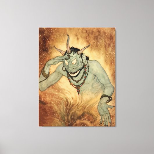 アラビアンナイツジェニエバイエドモンド・ダラック キャンバスプリント (正面)