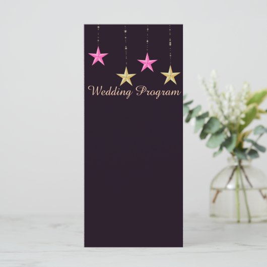 アラビアンナイツスター結婚式 プログラムカード プログラム (スタンド正面)