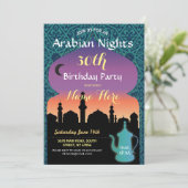 アラビアンナイツバースデーパーティードジュエルヘナ招待状 招待状 (スタンド正面)