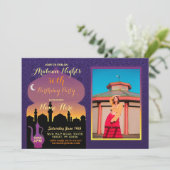 アラビアンナイツバースデーパーティーAny Ageフォト招待状 招待状 (スタンド正面)