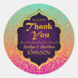 アラビアンナイツボリウッドありがとうラベル ラウンドシール