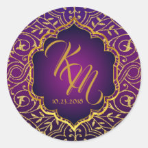 アラビアンナイツボリウッドモノグラム結婚ズラベル