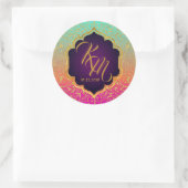 アラビアンナイツボリウッドモノグラム結婚ズラベル ラウンドシール (バッグ)