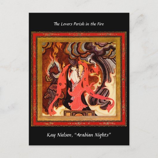 アラビアンナイツラバーズイラストレーションバイカイニールセン ポストカード (正面)