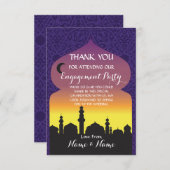 アラビアンナイトのウェディング　サンクスカード 招待状 (正面/裏面)