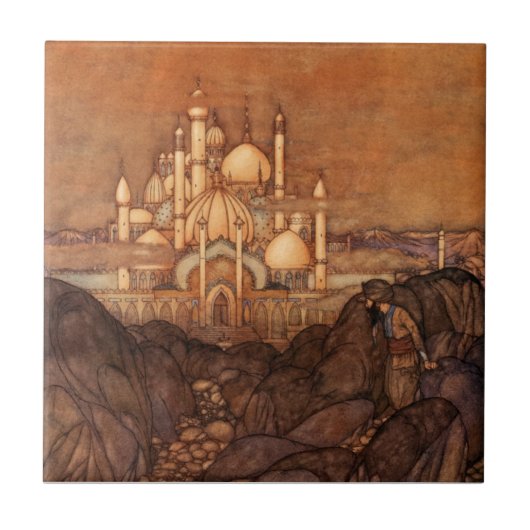 アラビアンナイトのエドマンドDulacのヴィンテージの物語の1900年代 タイル (正面)
