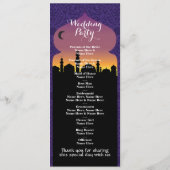 アラビアンナイトの結婚式プログラム プログラム (裏面)