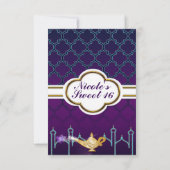 アラビアンナイトの魔法のモロッコの誕生日受付確認 出欠カード (裏面)