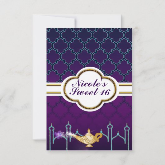 アラビアンナイトの魔法のモロッコの誕生日受付確認 出欠カード (裏面)