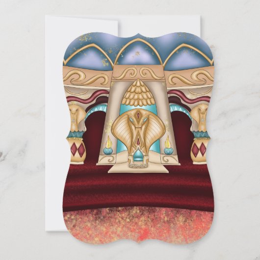 アラビアンナイトをテーマにしたウェディング 招待状 (裏面)