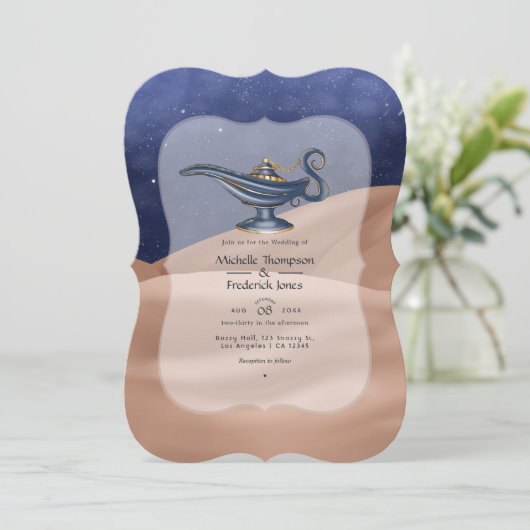 アラビアンナイトをテーマにしたウェディング 招待状 (スタンド正面)