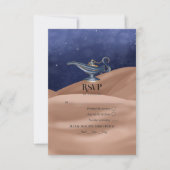 アラビアンナイトをテーマにしたパーティー 出欠カード (正面)