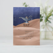 アラビアンナイトをテーマにしたパーティー 出欠カード (スタンド正面)