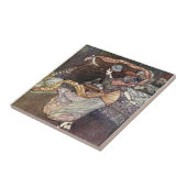 アラビアンナイトエキゾチックなベリーダンサーとスカーフ タイル (側面)