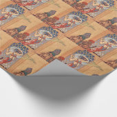 アラビアンナイトエキゾチックなベリーダンサーとスカーフ ラッピングペーパー (角)