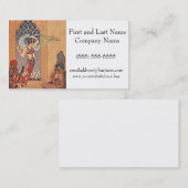 アラビアンナイトエキゾチックなベリーダンサーとスカーフ 名刺 (正面/裏面)