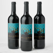 アラビアンナイトエレガントティール（緑がかった色） ワインラベル (ボトル)