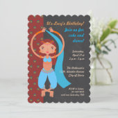 アラビアンナイトガールバースデーパーティーの招待 招待状 (スタンド正面)