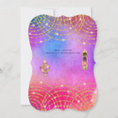 アラビアンナイトスウィート16キンセアニェラ任意の年齢パーティー 招待状 (裏面)