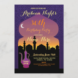 アラビアンナイトバースデーパーティー30招待状 招待状