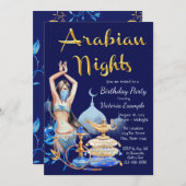 アラビアンナイトバースデーパーティ招待状 招待状 (正面/裏面)