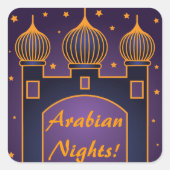 アラビアンナイトパーティーシール3 スクエアシール (正面)