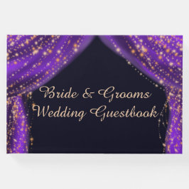 アラビアンナイトパープル&金ゴールドスター結婚ズ ゲストブック