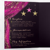 アラビアンナイトマゼンタ&金ゴールドオールインワン結婚ズ 三つ折り招待状 (内部最初)