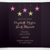 アラビアンナイトマゼンタ&金ゴールドオールインワン結婚ズ 三つ折り招待状 (内部中)