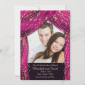 アラビアンナイトマゼンタ&金ゴールド写真保存日 セーブザデート (正面)