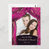 アラビアンナイトマゼンタ&金ゴールド写真保存日 ポストカード (正面/裏面)