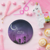 アラビアンナイトモロッコパープルムーンライト ペーパープレート (パーティー)