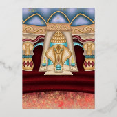 アラビアンナイト結婚テーマ 箔招待状 (裏面)